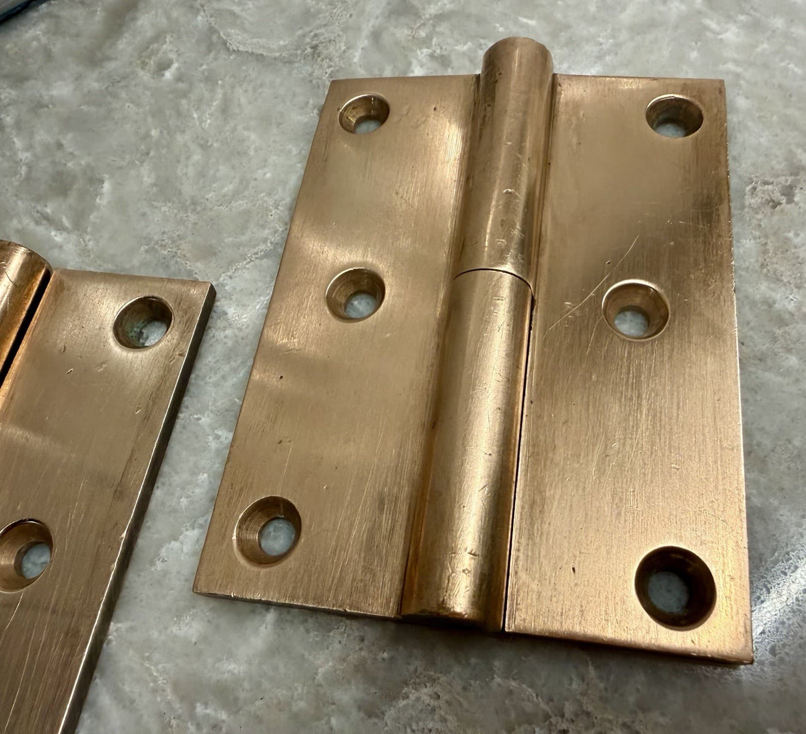 Solid Brass Lift Off Door Hinges Pair 3x4 Heavy Duty Commercial Vintage - Thumbnail 5