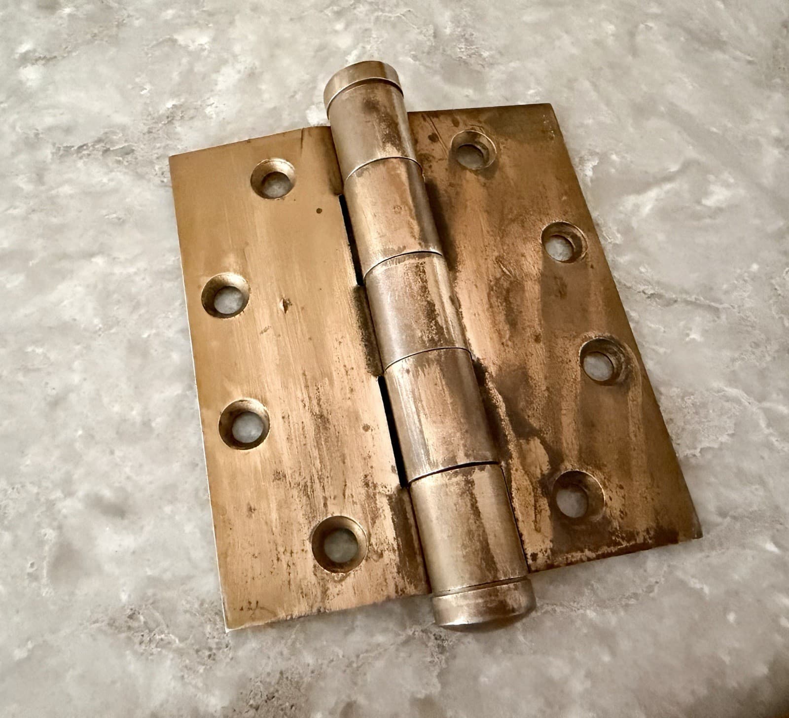 Lawrence Oilite Ball Bearing Hinges 4 x 4.5 Steel Copper Wash Set of 3 - Thumbnail 3