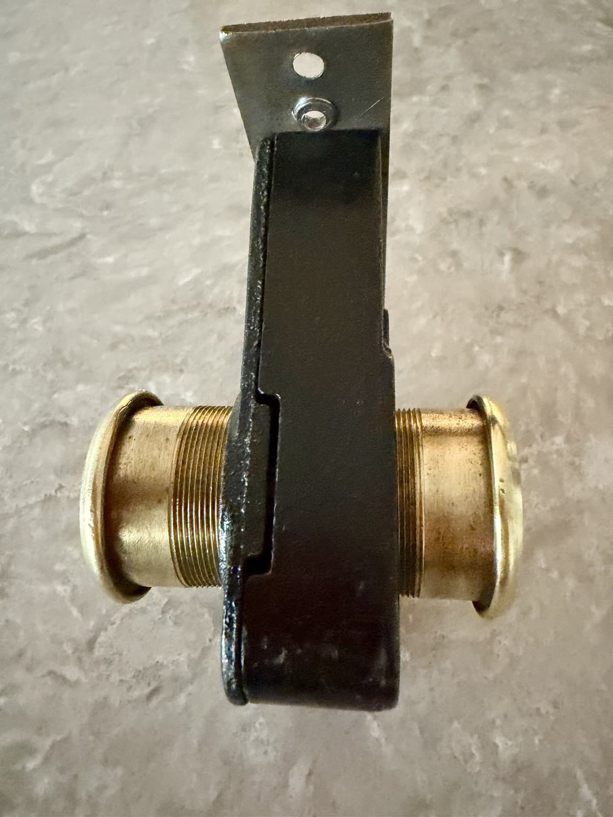 Vintage Yale Rim Deadbolt Lock w/ 2 Keys Brass Strike Cleaned Complete - Thumbnail 9