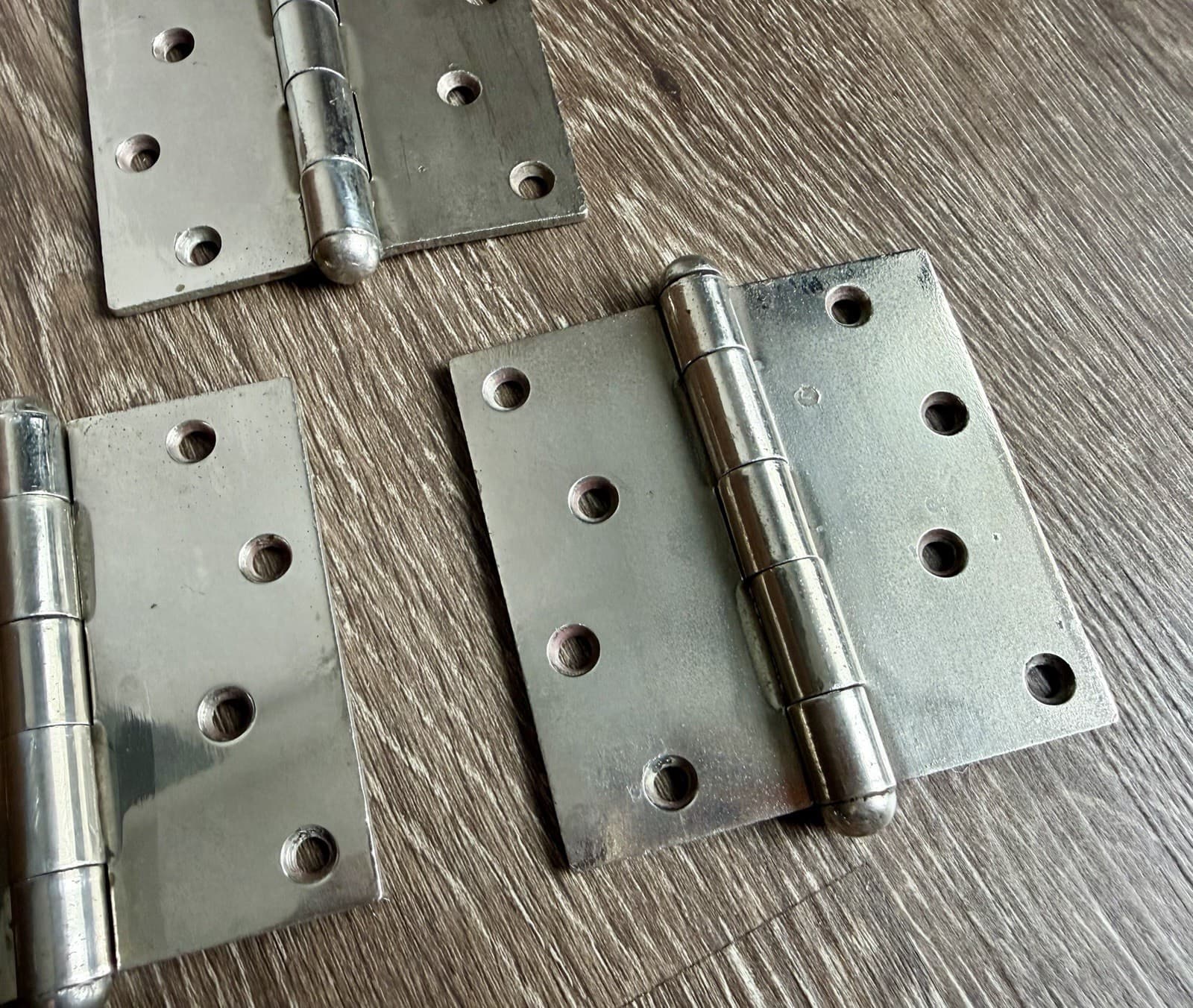 Stanley SW Sweetheart 4x4 Steel Ball Tip Door Hinges Set of 3 Vintage - Thumbnail 4