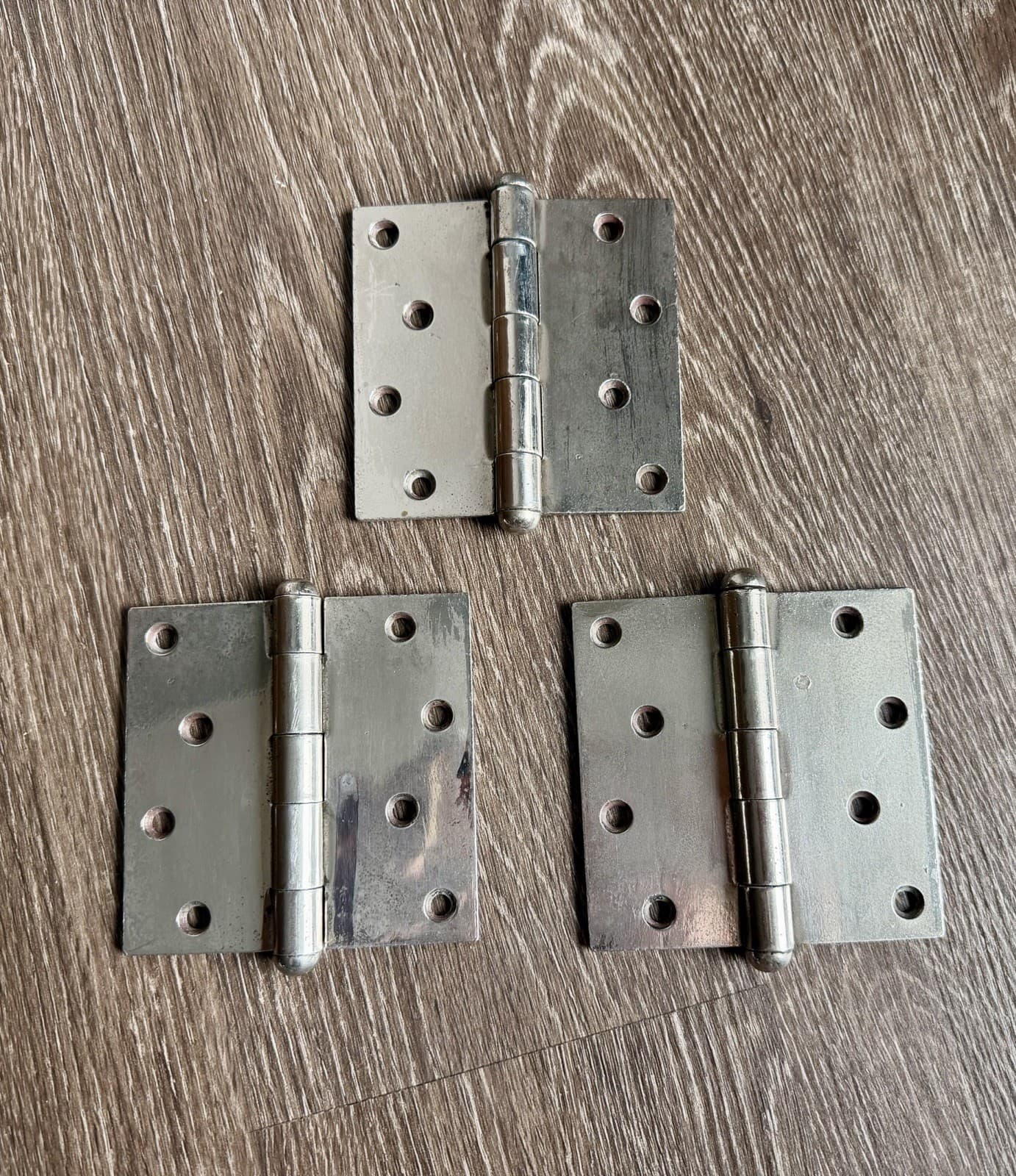 Stanley SW Sweetheart 4x4 Steel Ball Tip Door Hinges Set of 3 Vintage