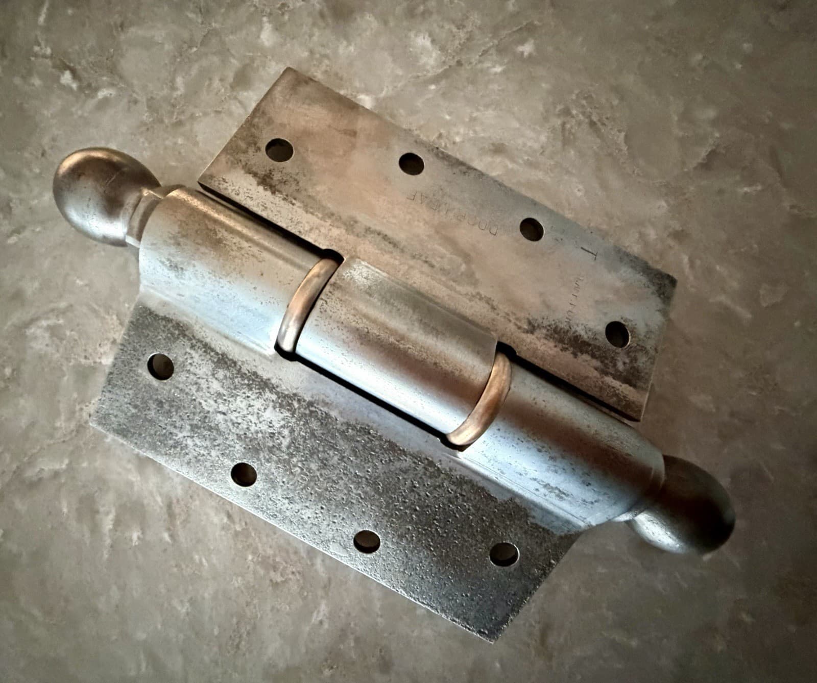 Vintage McKinney 4.5” x 5” Heavy Duty Steel Ball Tip Loose Pin Door Hinge - Thumbnail 9