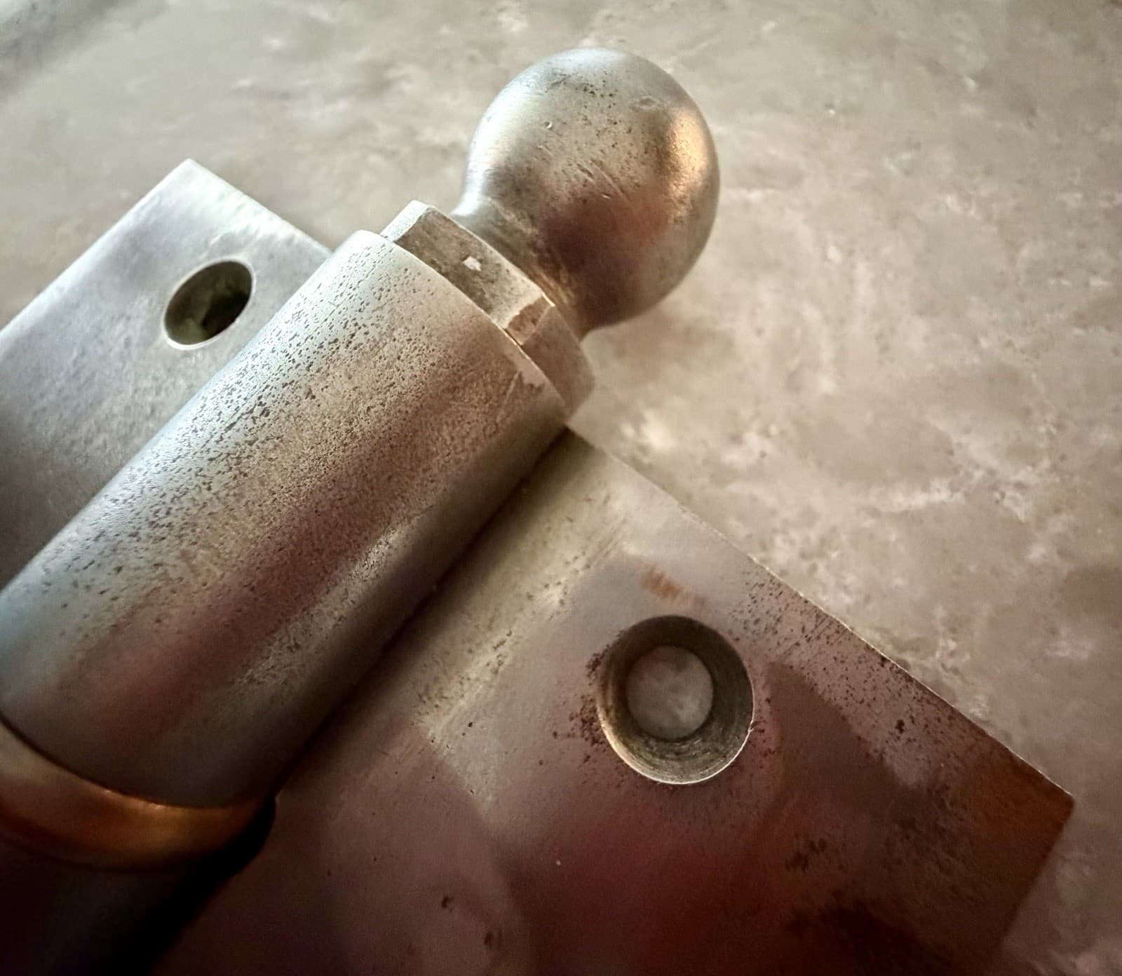 Vintage McKinney 4.5” x 5” Heavy Duty Steel Ball Tip Loose Pin Door Hinge - Thumbnail 8