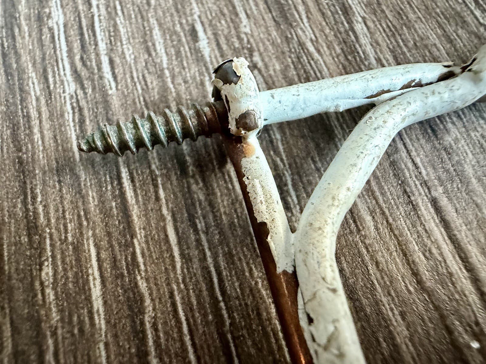 Vintage Twisted Wire Coat Hat Hooks Set of 6 Screw-In Farmhouse Schoolhouse - Thumbnail 3