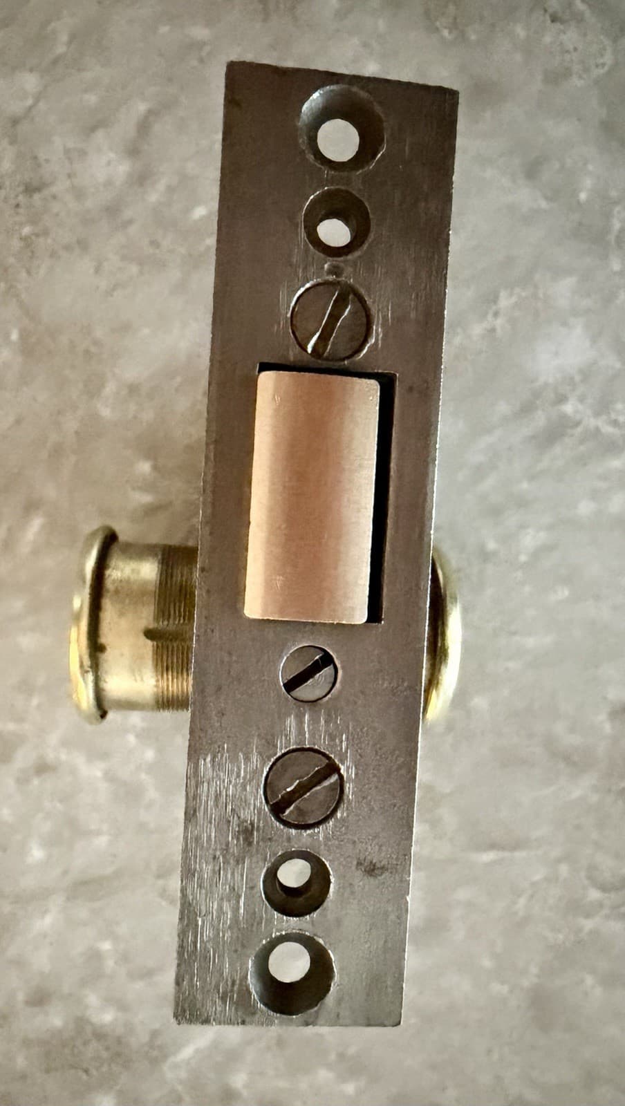 Vintage Yale Rim Deadbolt Lock w/ 2 Keys Brass Strike Cleaned Complete - Thumbnail 6