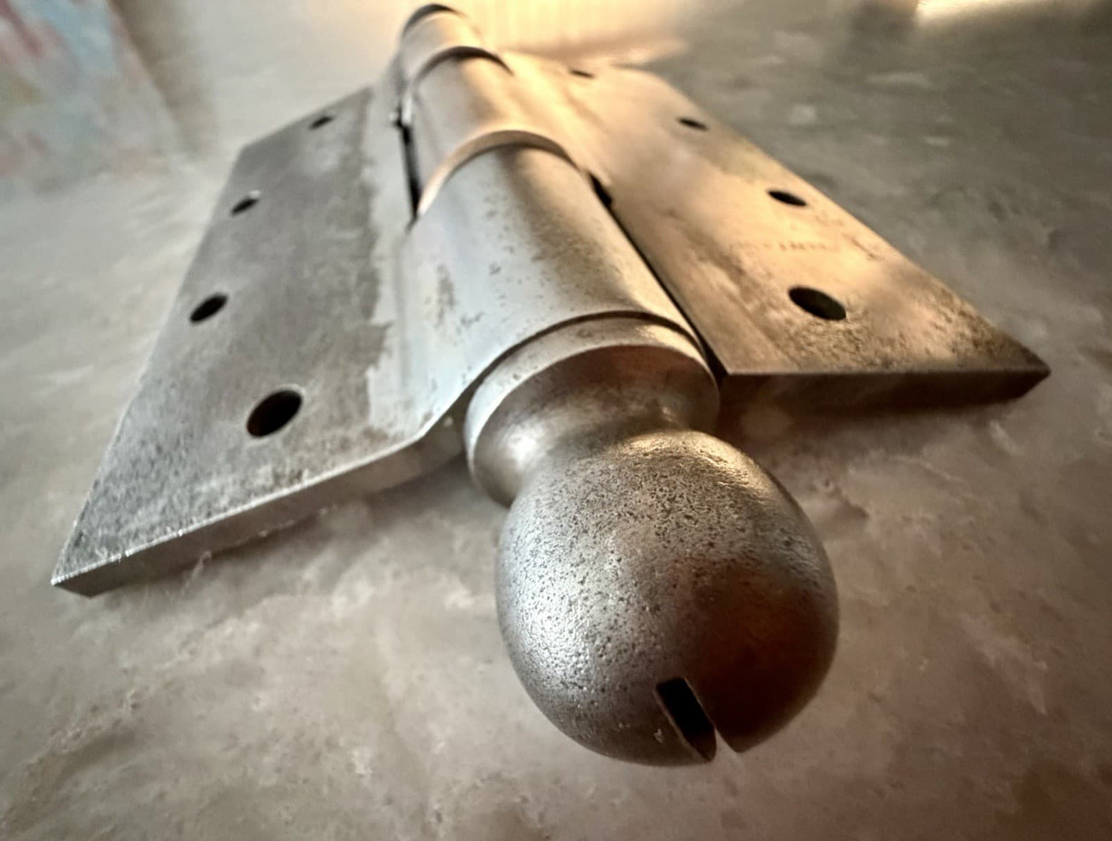 Vintage McKinney 4.5” x 5” Heavy Duty Steel Ball Tip Loose Pin Door Hinge - Thumbnail 10