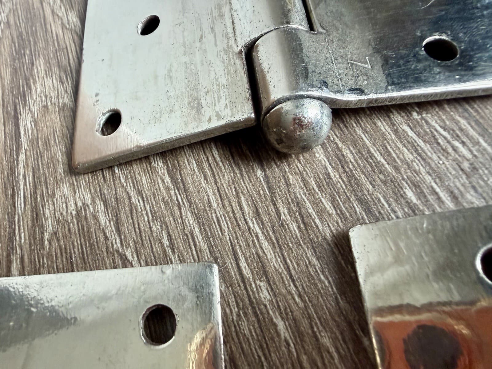 Stanley SW Sweetheart 4x4 Steel Ball Tip Door Hinges Set of 3 Vintage - Thumbnail 8