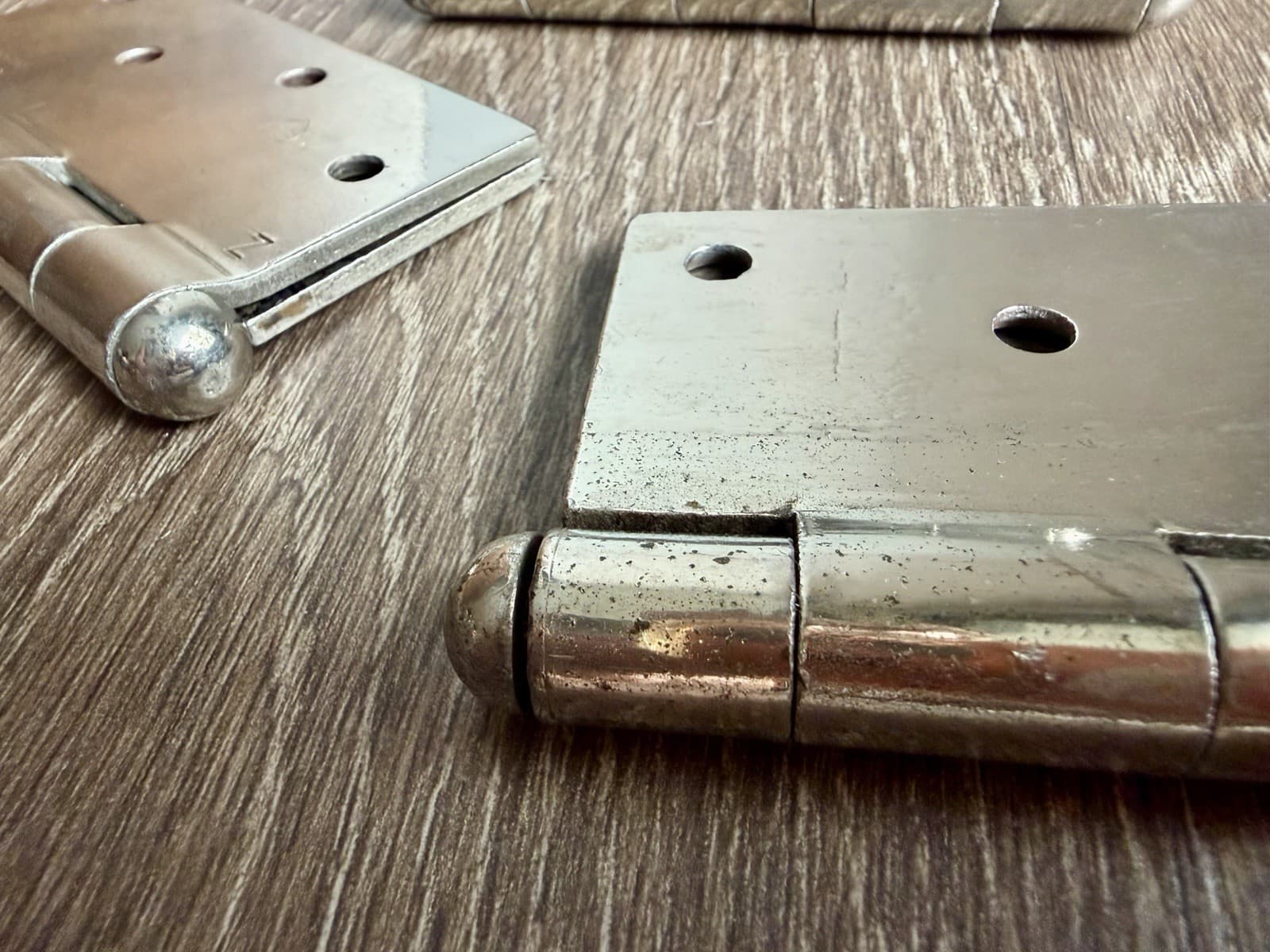 Stanley SW Sweetheart 4x4 Steel Ball Tip Door Hinges Set of 3 Vintage - Thumbnail 11