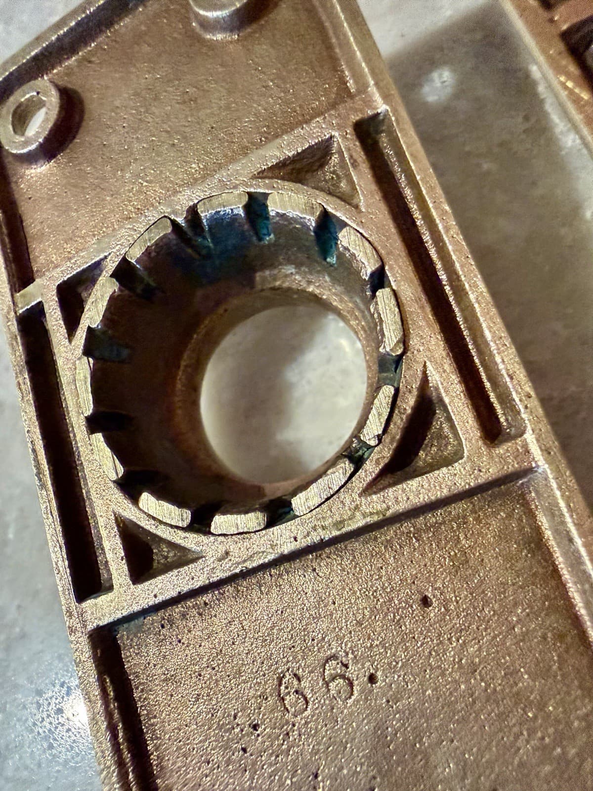 Pair Solid Brass Mid Century Modern Door Backplates Keyhole Escutcheons 5-1/4” - Thumbnail 12