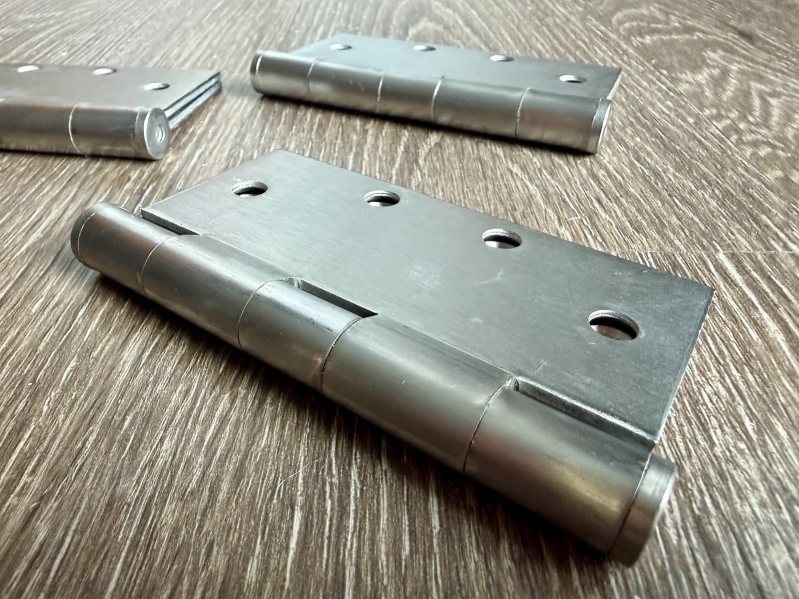 Stanley F179 4.5 x 4.5 Steel Plain Bearing Door Hinges Set of 3 Satin Chrome - Thumbnail 11