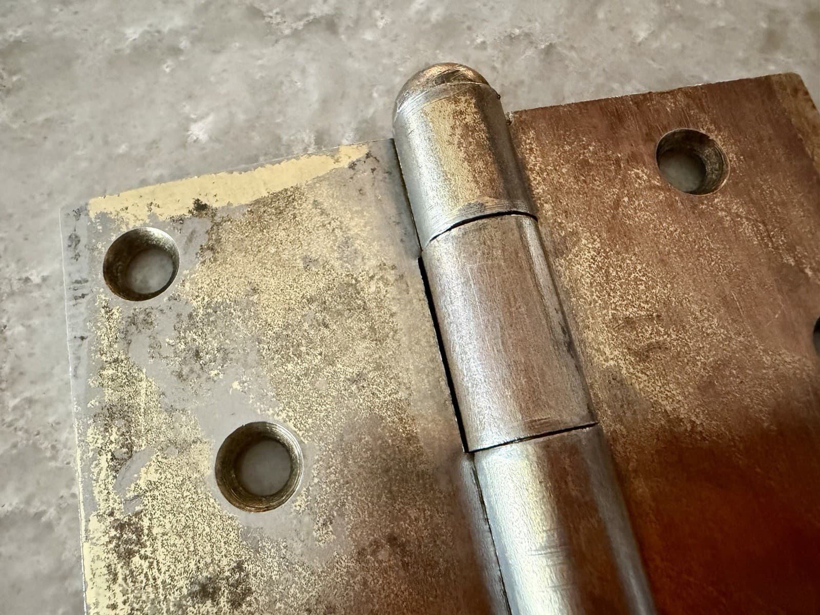 Stanley SW Sweetheart 4x4 Steel Door Hinges Pair Brass Wash Vintage USA - Thumbnail 3