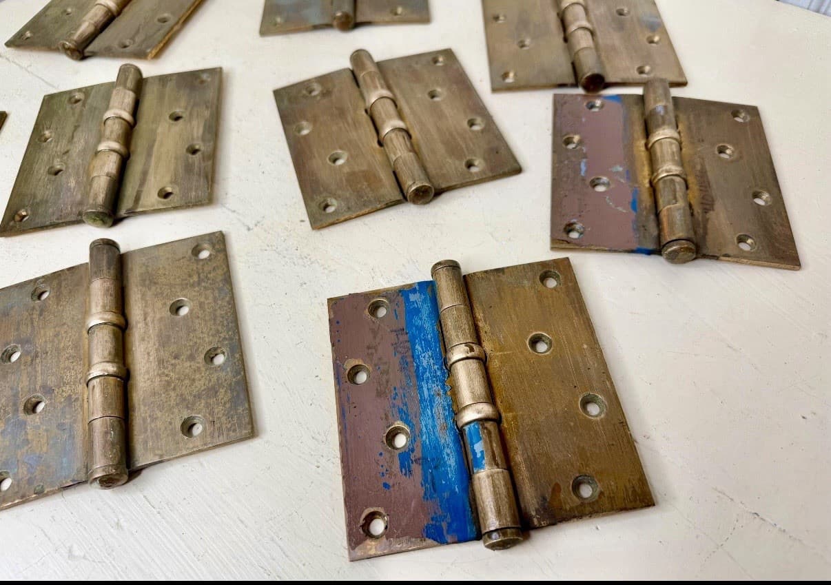 Vintage Stanley Sweetheart SW Ball Bearing Door Hinges 4.5x4.5 Set of 10 - Thumbnail 4