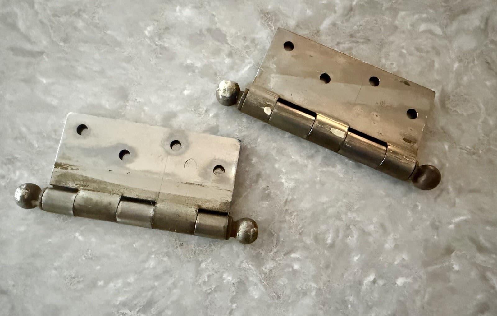 Pair Stanley SW 4x4 Steel Ball Tip Door Hinges Sweetheart Loose Pin - Thumbnail 9