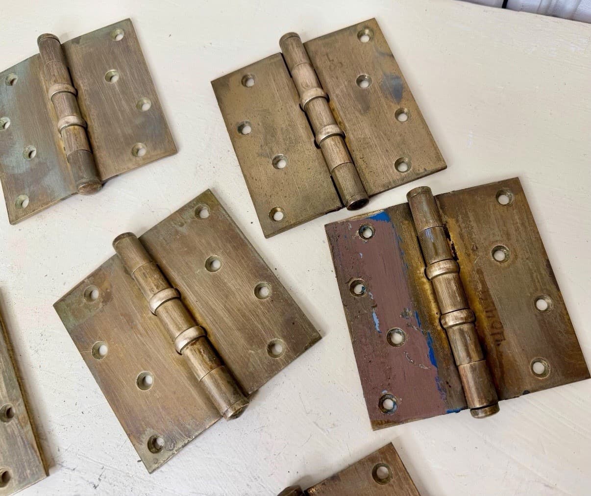 Vintage Stanley Sweetheart SW Ball Bearing Door Hinges 4.5x4.5 Set of 10 - Thumbnail 6