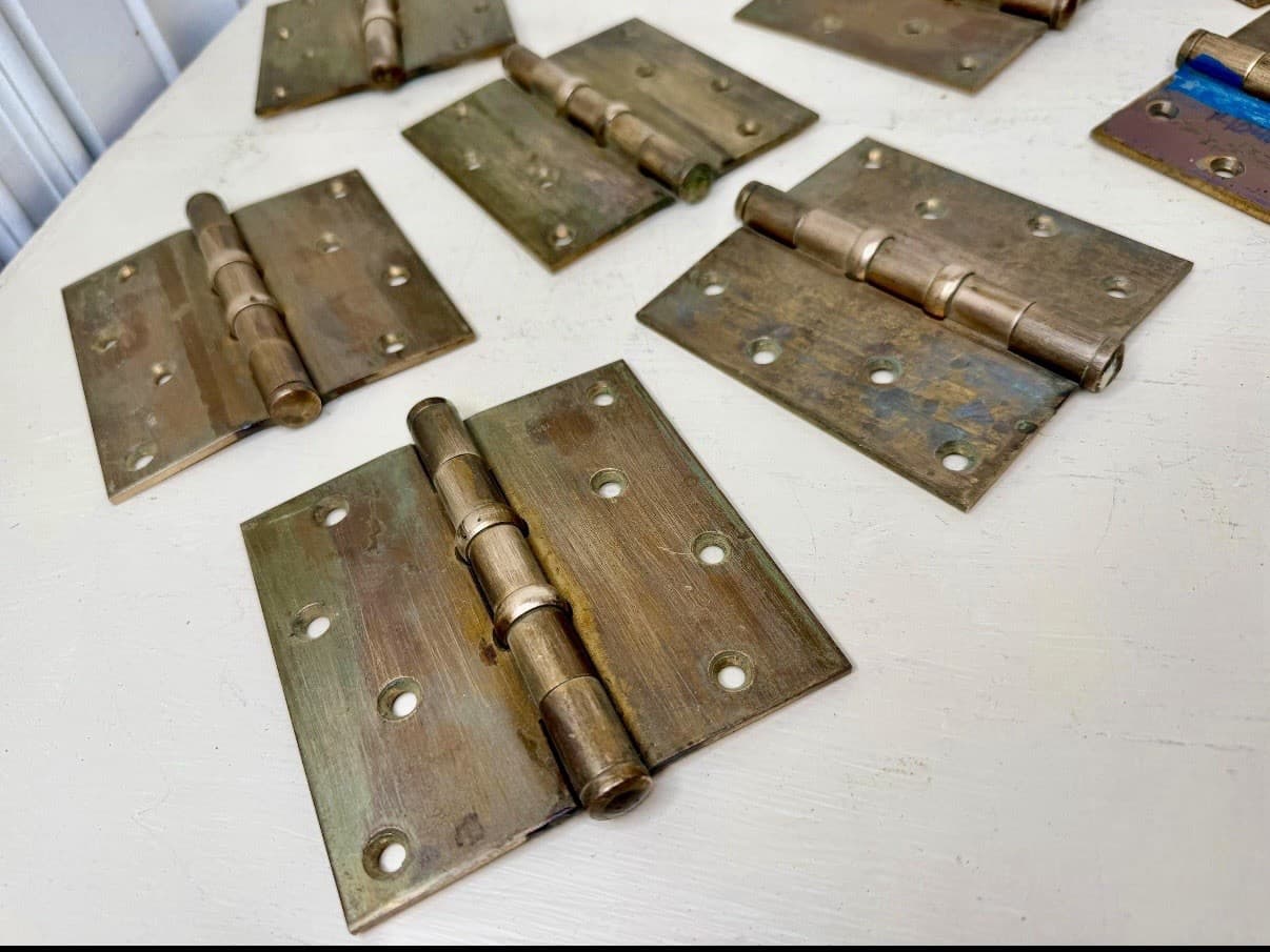 Vintage Stanley Sweetheart SW Ball Bearing Door Hinges 4.5x4.5 Set of 10 - Thumbnail 3