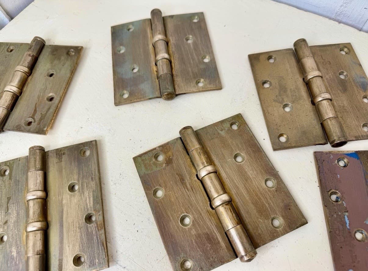 Vintage Stanley Sweetheart SW Ball Bearing Door Hinges 4.5x4.5 Set of 10 - Thumbnail 5