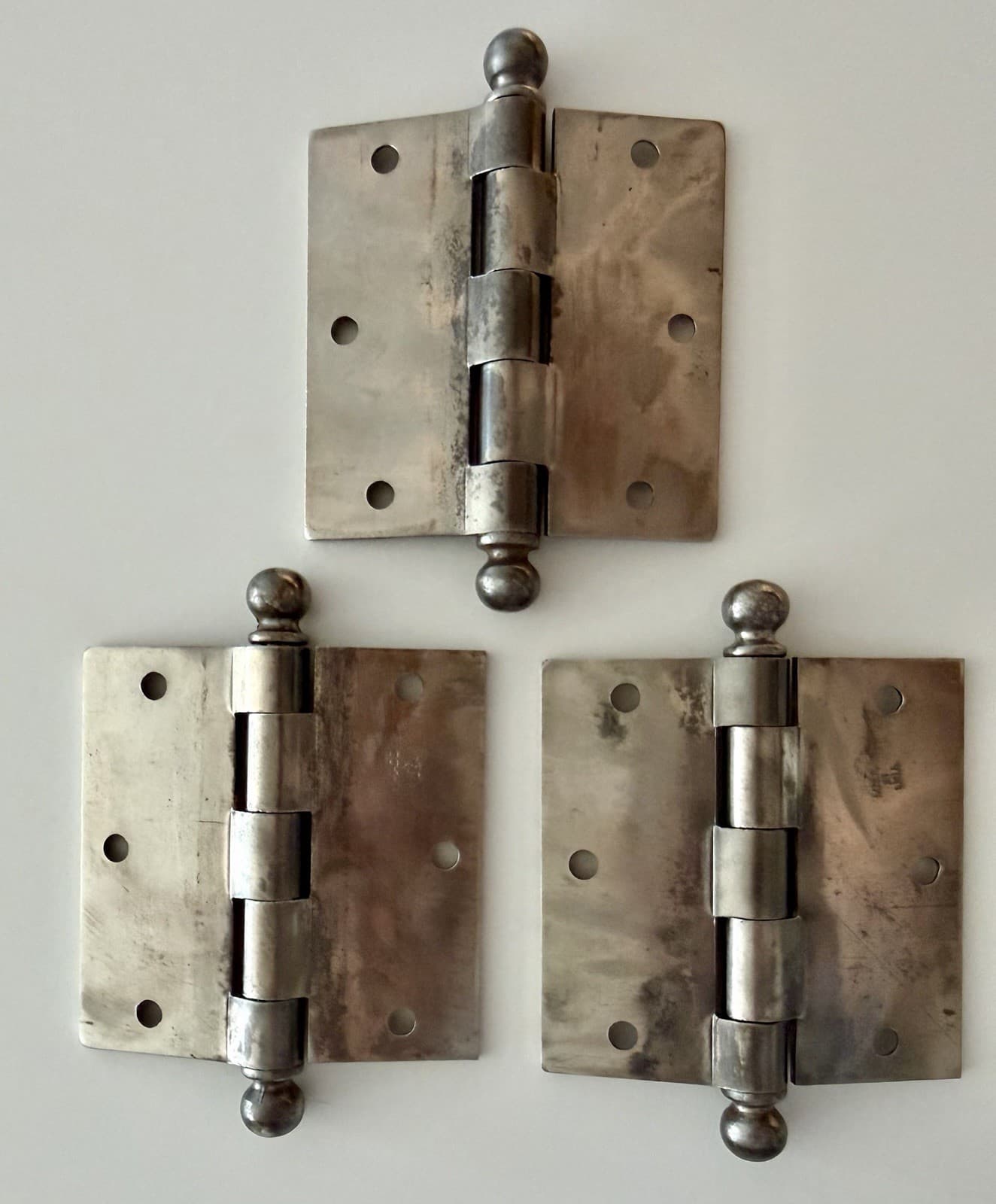 Stanley SW 3.5” Steel Ball Tip Door Hinges Set of 3 Made in USA - Thumbnail 7
