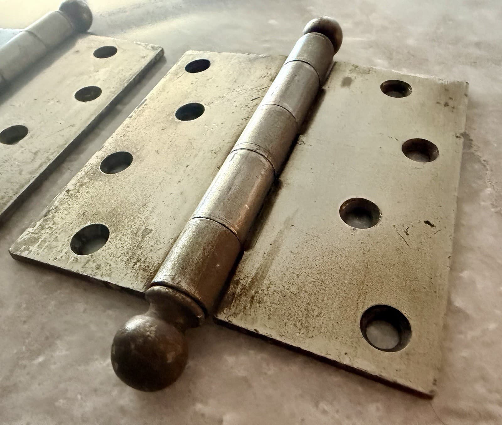 Pair Stanley SW 4x4 Steel Ball Tip Door Hinges Sweetheart Loose Pin - Thumbnail 3