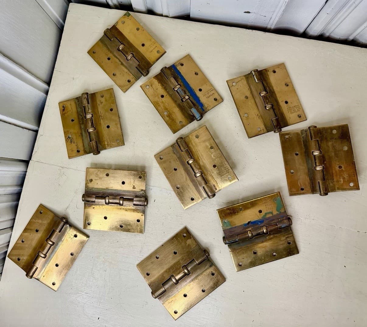 Vintage Stanley Sweetheart SW Ball Bearing Door Hinges 4.5x4.5 Set of 10 - Thumbnail 7