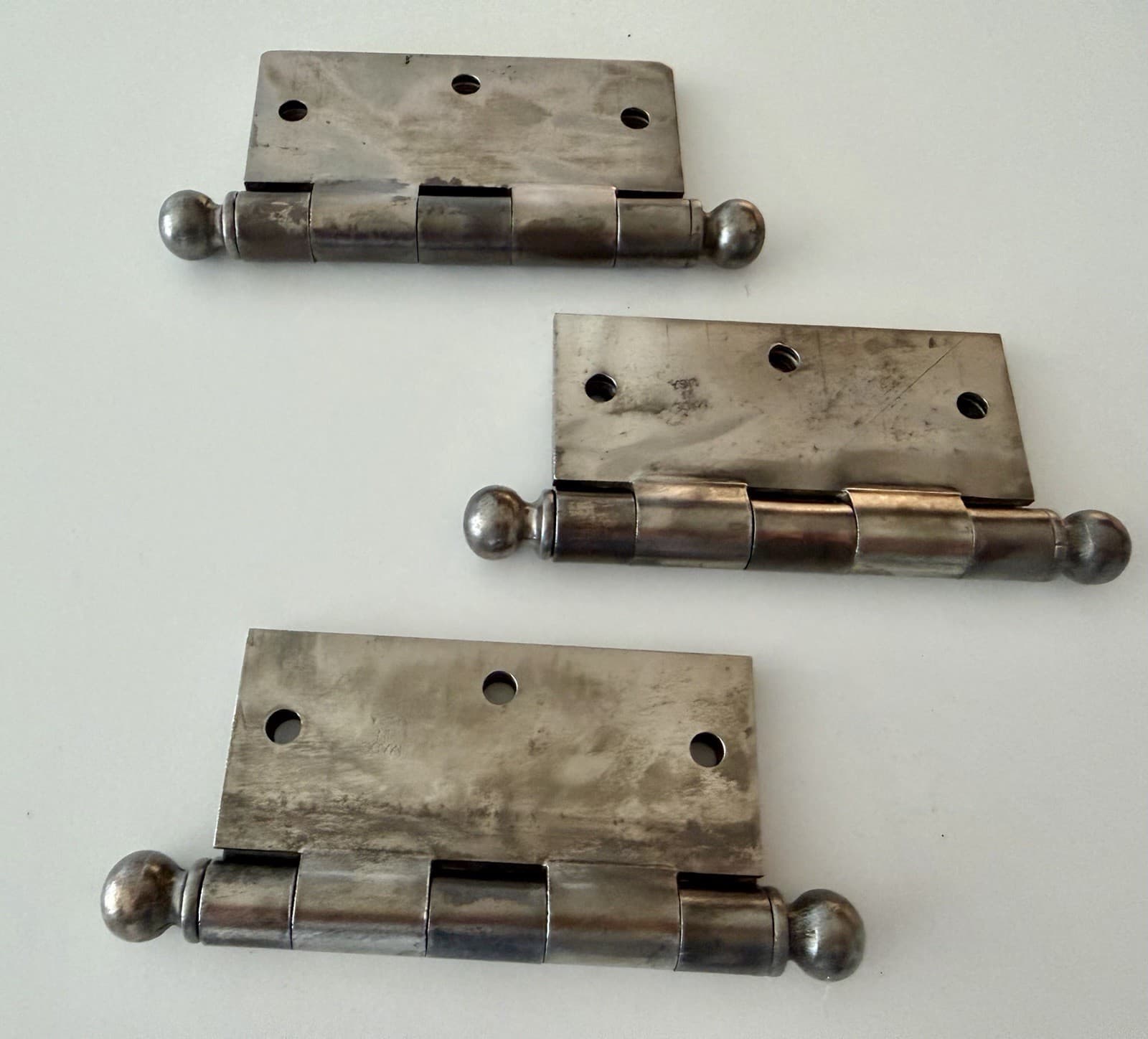 Stanley SW 3.5” Steel Ball Tip Door Hinges Set of 3 Made in USA - Thumbnail 9