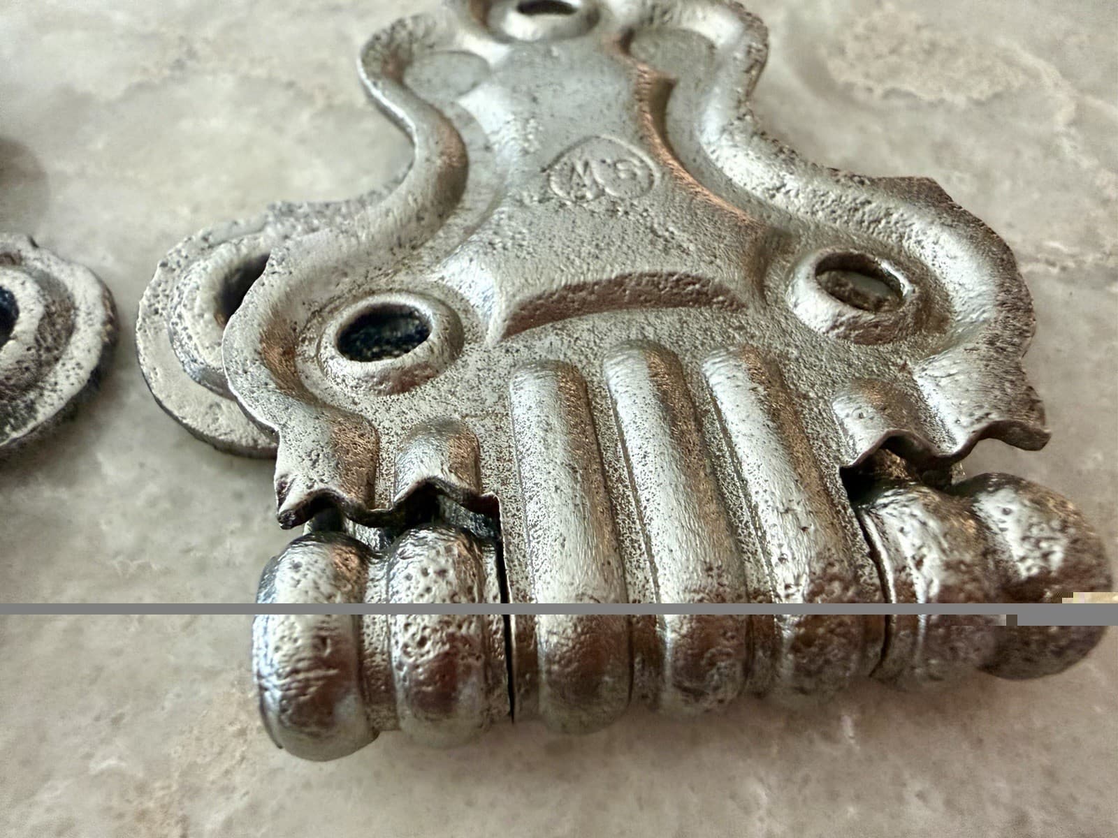 Pair Stanley SW Cast Iron Ornamental Surface Hinges 4-3/4” Antique VTG - Thumbnail 12