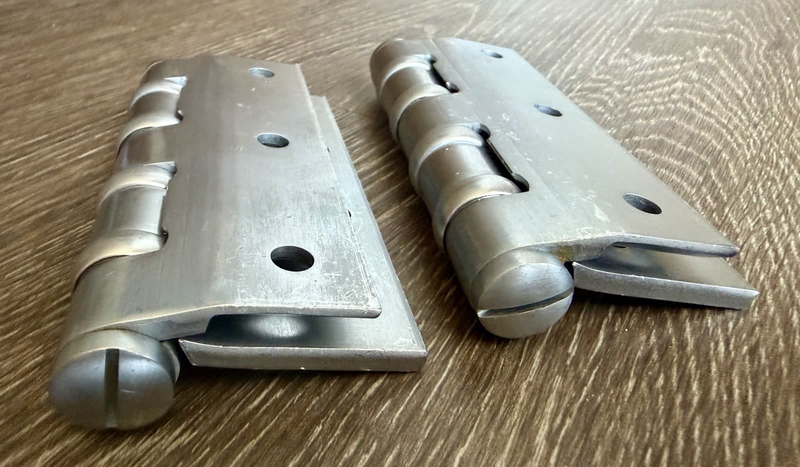 Pair Stanley BB98 Offset Door Hinges 3.5x4.5 Satin Nickel NOS USA - Thumbnail 9