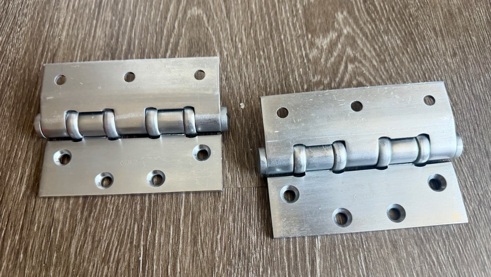Pair Stanley BB98 Offset Door Hinges 3.5x4.5 Satin Nickel NOS USA - Thumbnail 5