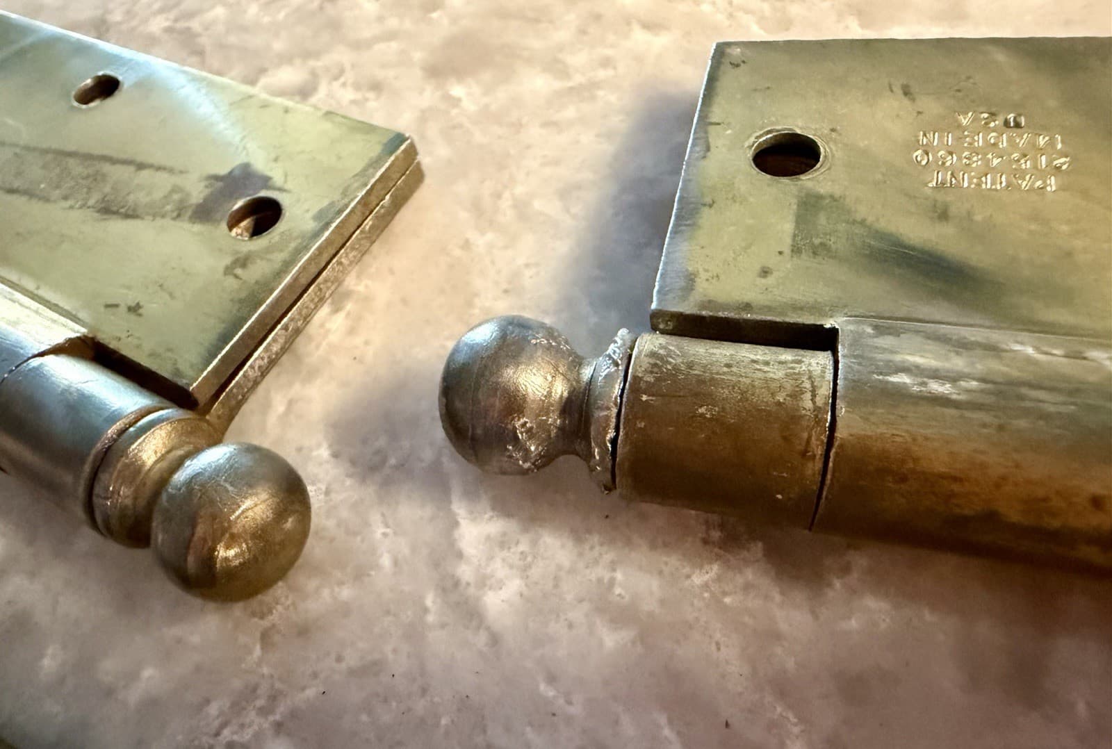 Stanley 3.5” Ball Tip Steel Door Hinges Pat 2154860 USA Set of 3 - Thumbnail 14