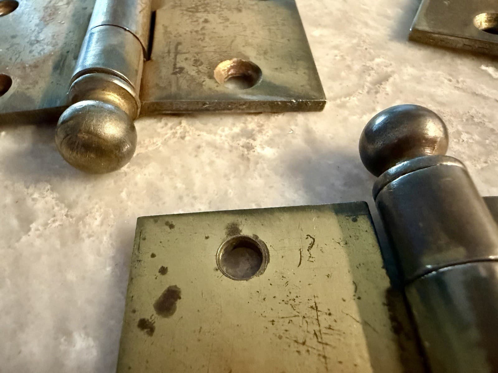 Stanley 3.5” Ball Tip Steel Door Hinges Pat 2154860 USA Set of 3 - Thumbnail 5
