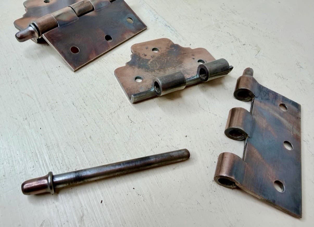 National Mfg 3/4” Offset Door Hinges 4.25” x 3.5” Steeple Tip Set of 2 - Thumbnail 8
