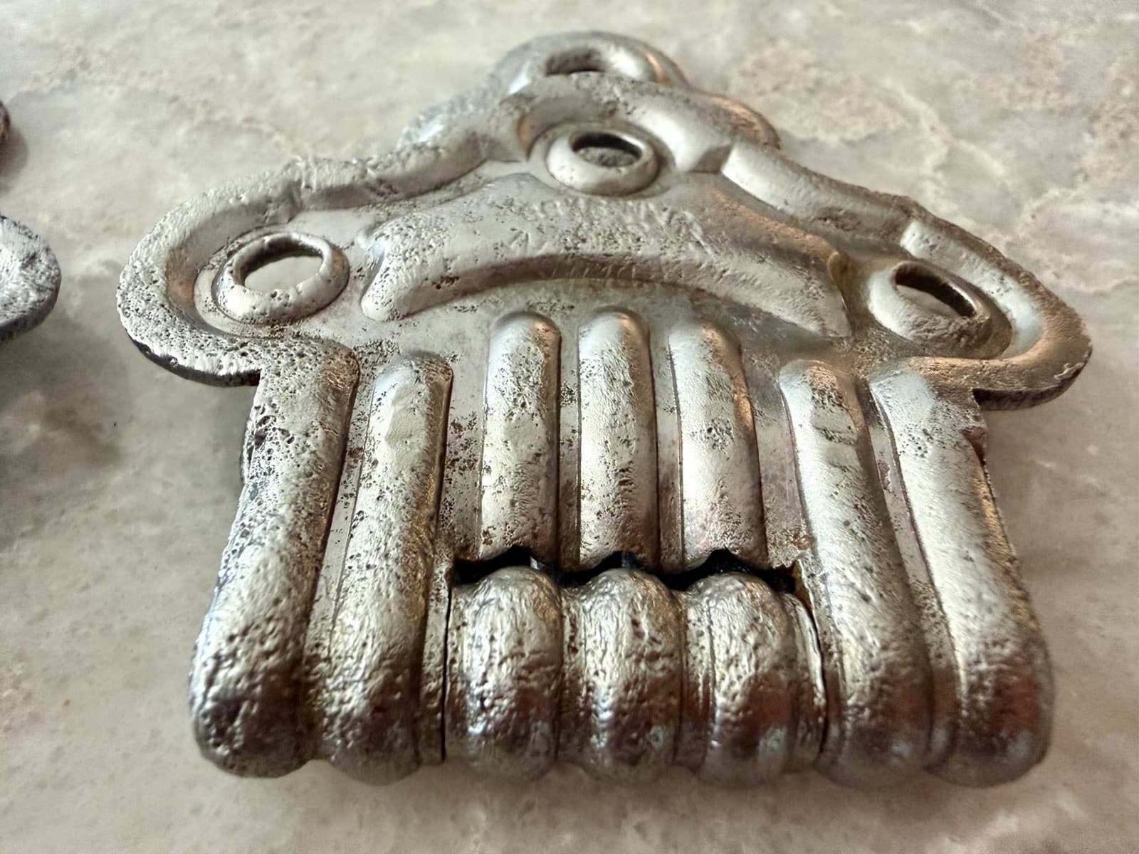 Pair Stanley SW Cast Iron Ornamental Surface Hinges 4-3/4” Antique VTG - Thumbnail 16