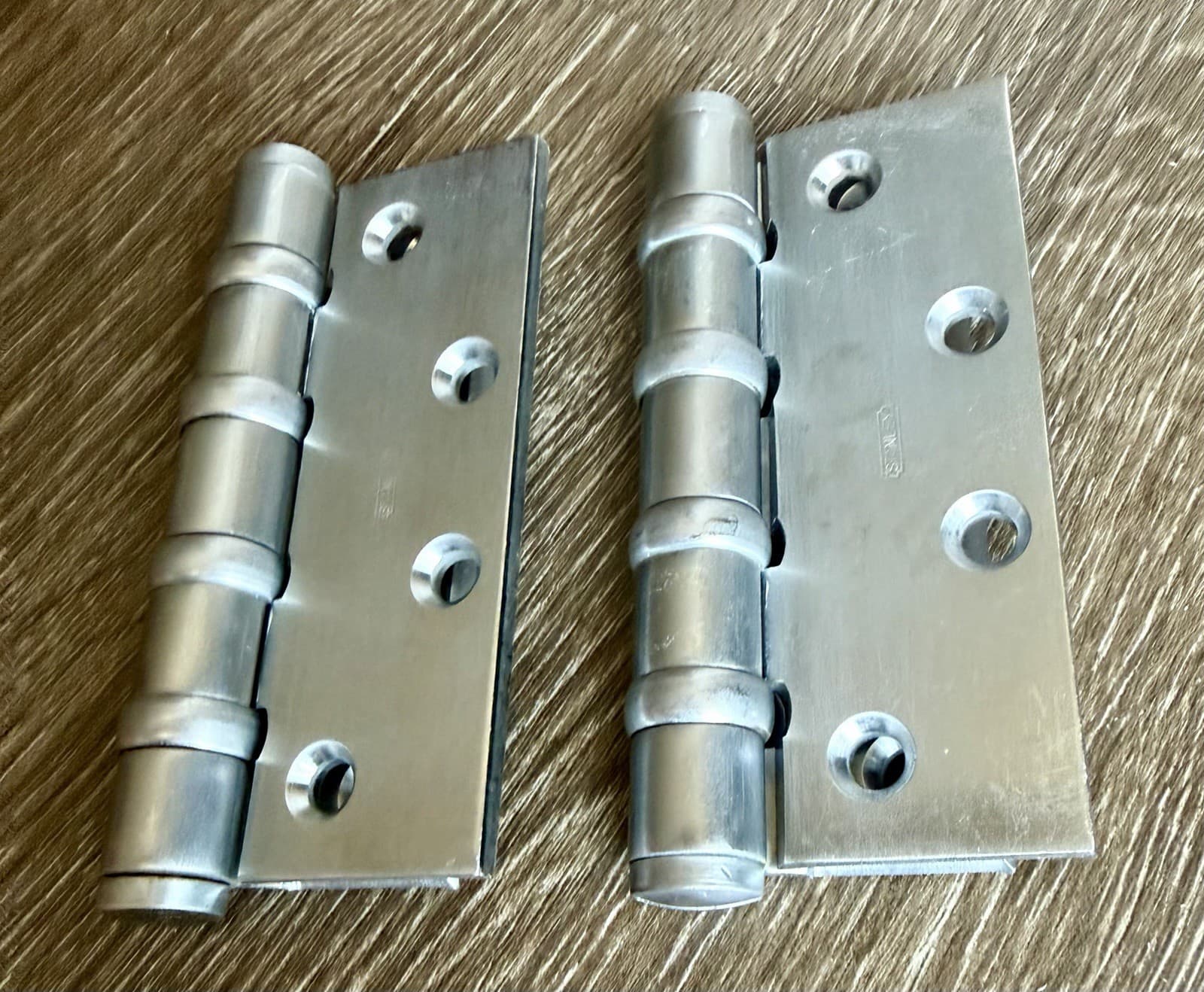 Pair Stanley BB98 Offset Door Hinges 3.5x4.5 Satin Nickel NOS USA - Thumbnail 12
