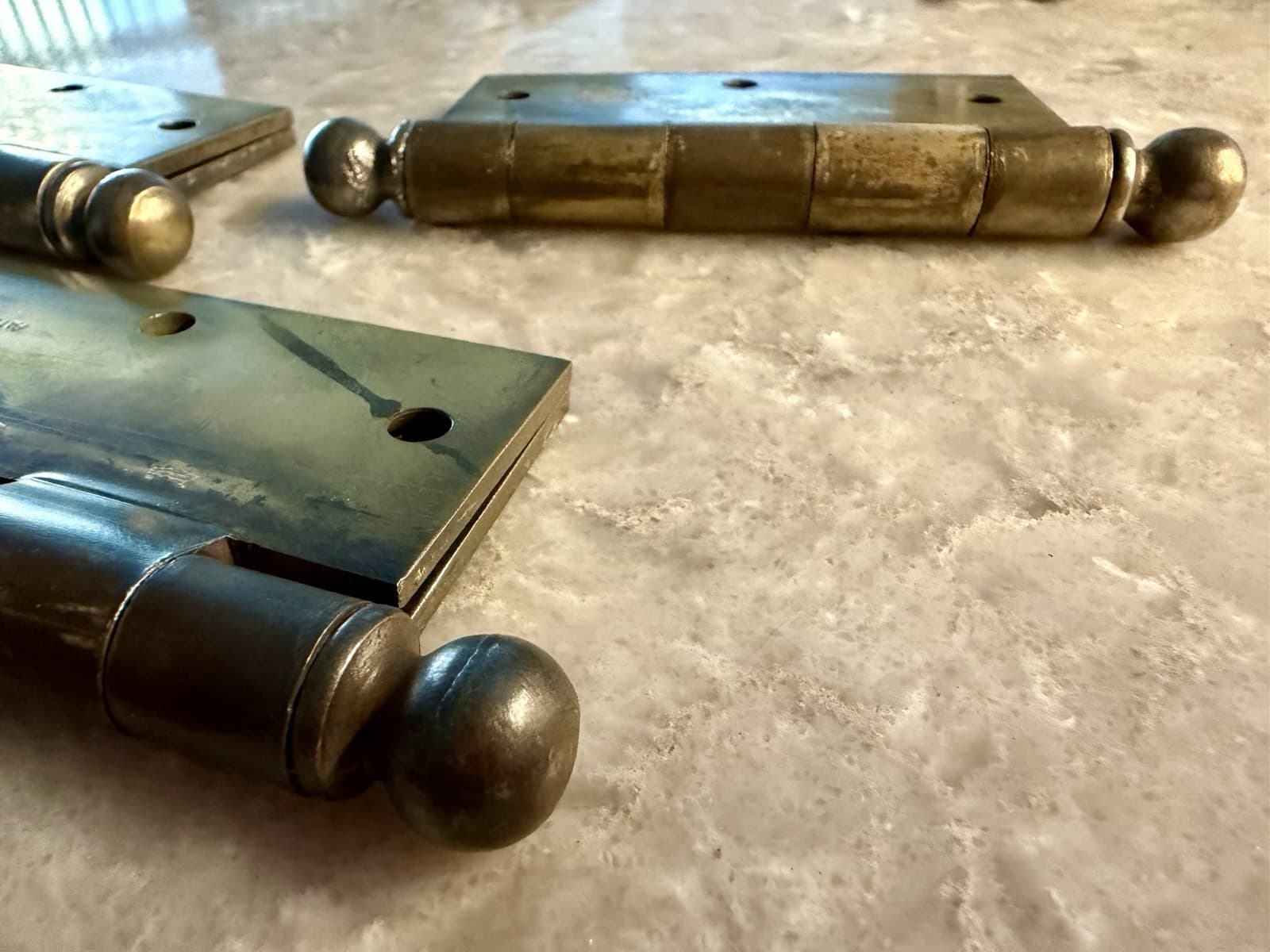 Stanley 3.5” Ball Tip Steel Door Hinges Pat 2154860 USA Set of 3 - Thumbnail 13