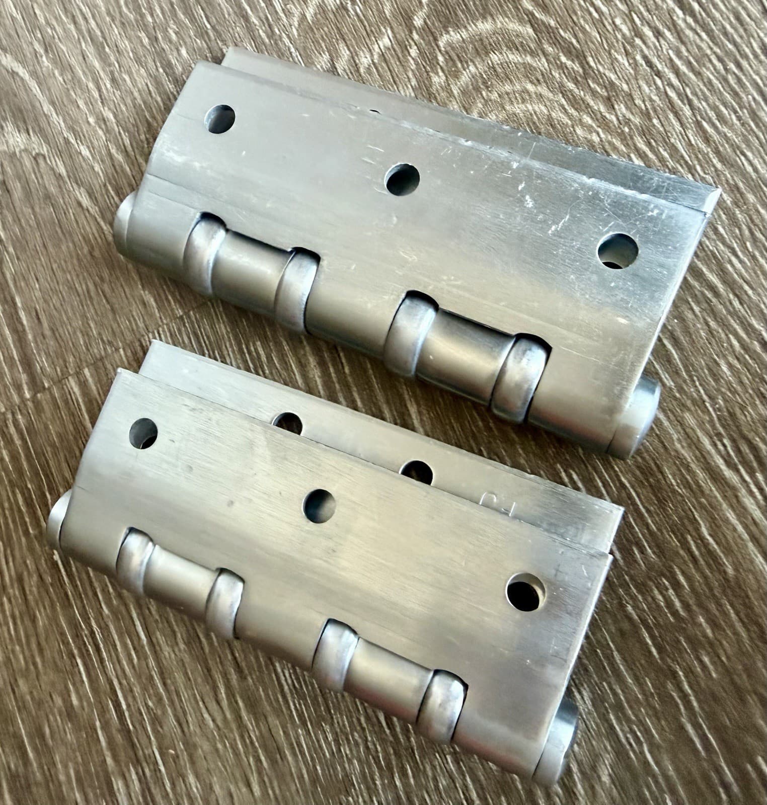 Pair Stanley BB98 Offset Door Hinges 3.5x4.5 Satin Nickel NOS USA - Thumbnail 10