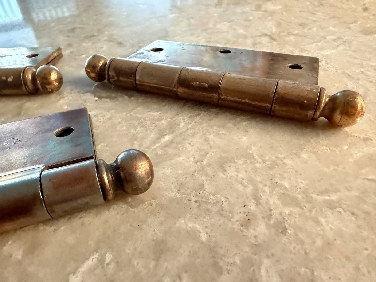 Stanley SW 3.5” Ball Tip Steel Door Hinges Vintage Set of 3 Sweetheart - Thumbnail 14
