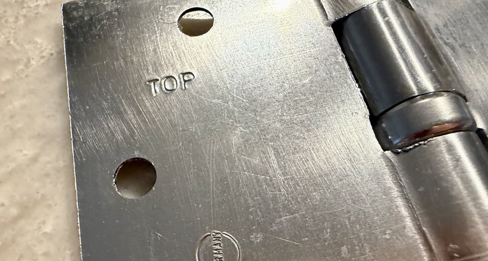 NOS TACO 4.5” x 4.5” Steel Commercial Door Hinges Satin Chrome Pair - Thumbnail 7