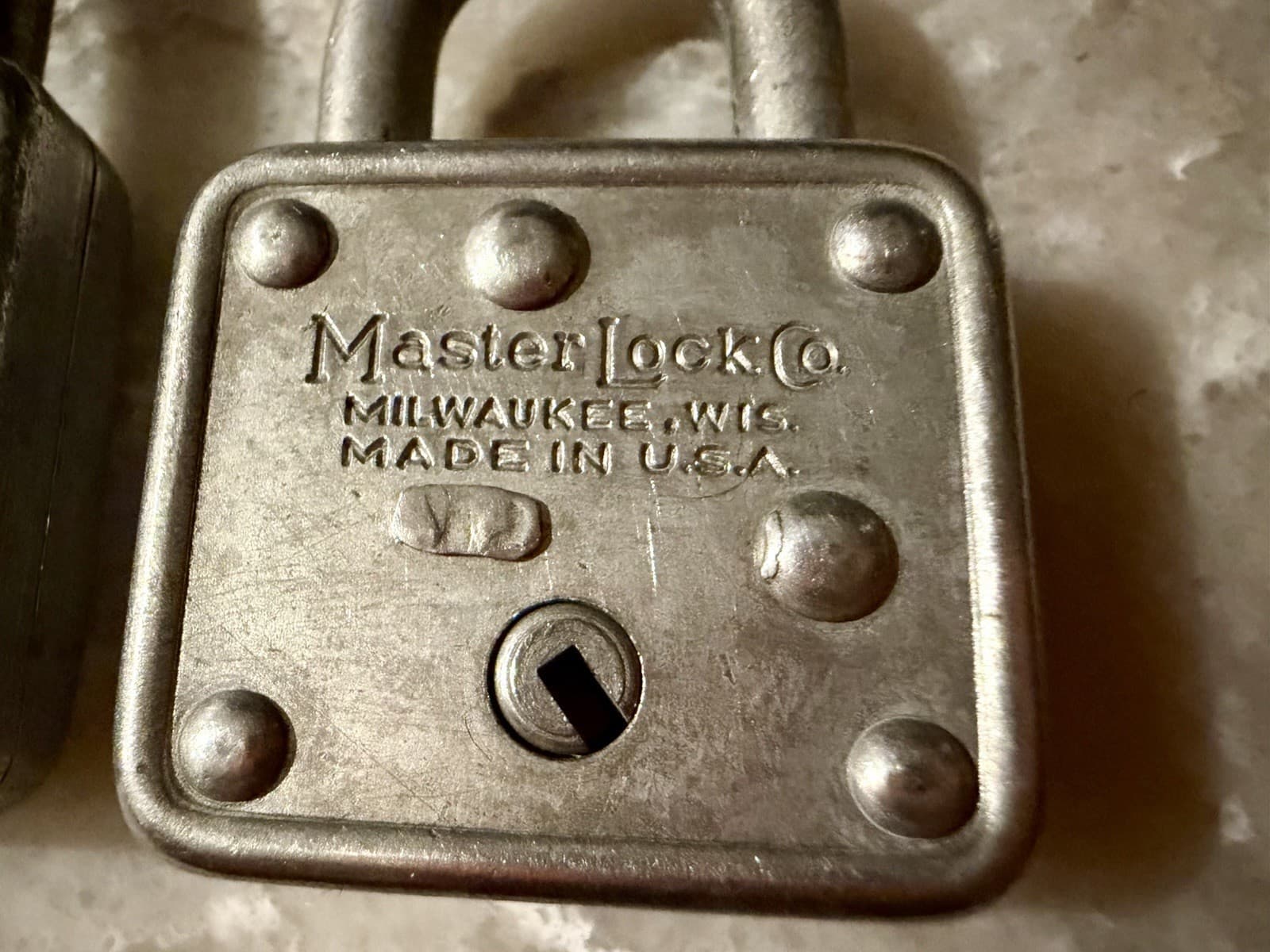 Vintage Master Lock Padlocks Models 85 & 44 5P w/ Keys Made USA Pair - Thumbnail 11