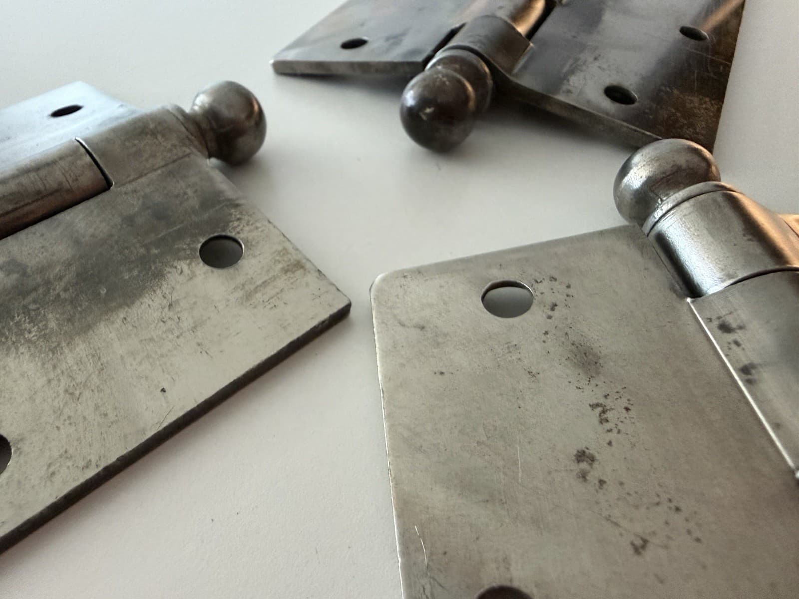 Stanley SW 3.5” Steel Ball Tip Door Hinges Set of 3 Sweetheart Made USA - Thumbnail 10