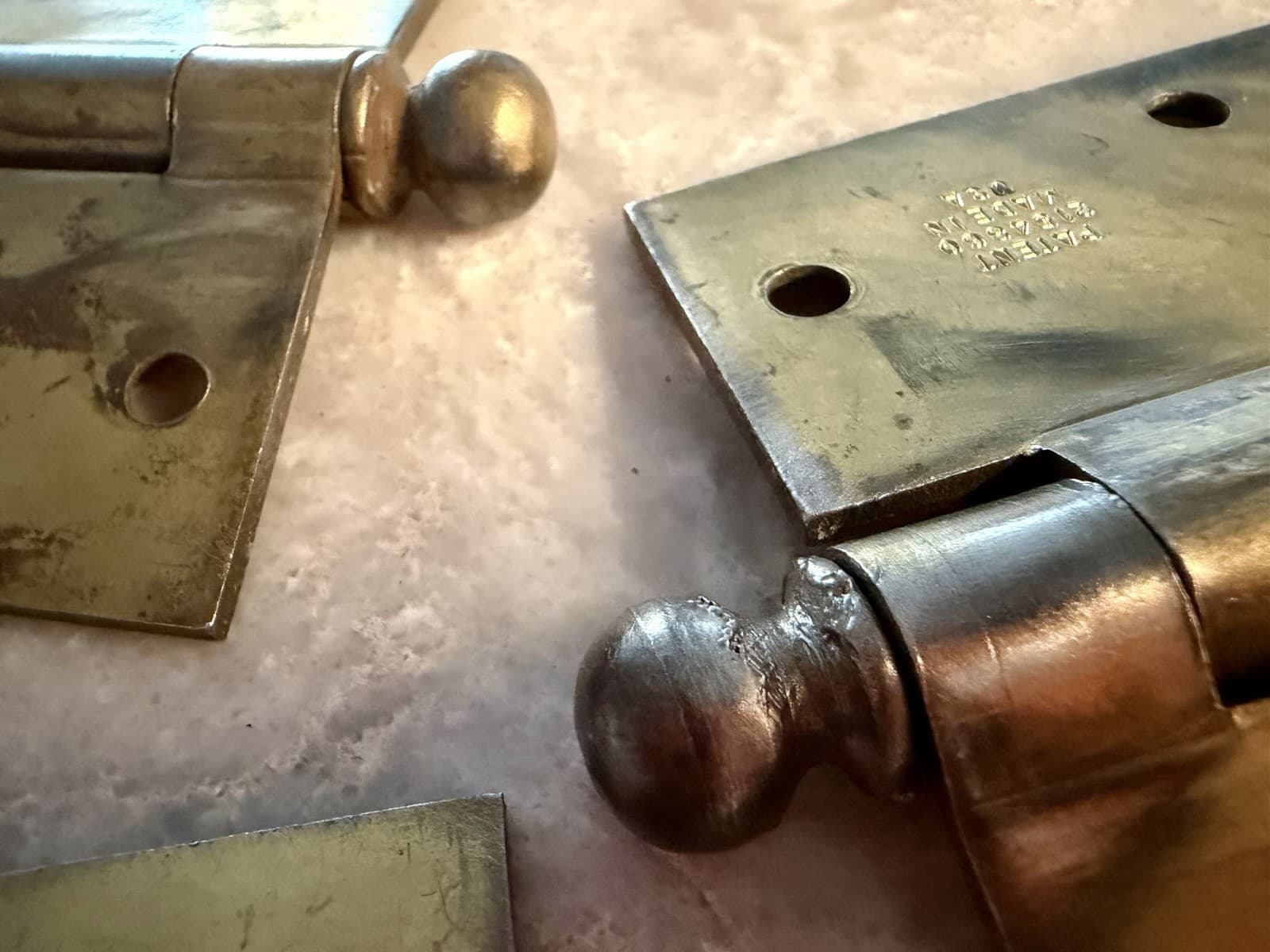Stanley 3.5” Ball Tip Steel Door Hinges Pat 2154860 USA Set of 3 - Thumbnail 10