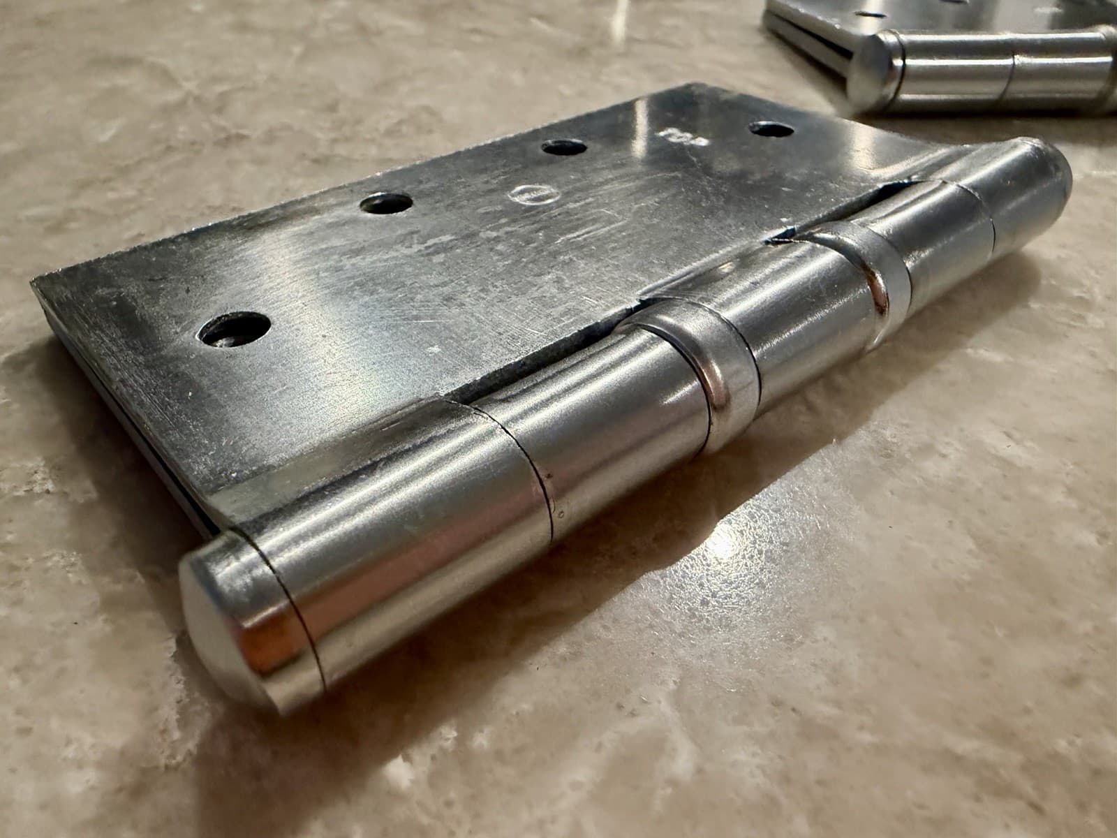 NOS TACO 4.5” x 4.5” Steel Commercial Door Hinges Satin Chrome Pair - Thumbnail 10