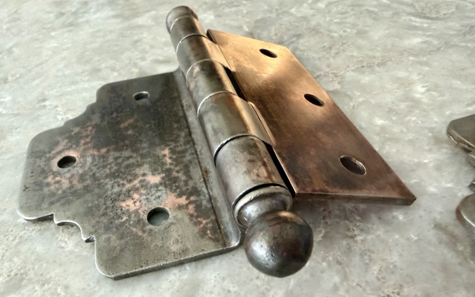National Mfg 3/4” Offset Door Hinges 4.25” x 3.5” Ball Tip Set of 2 - Thumbnail 4