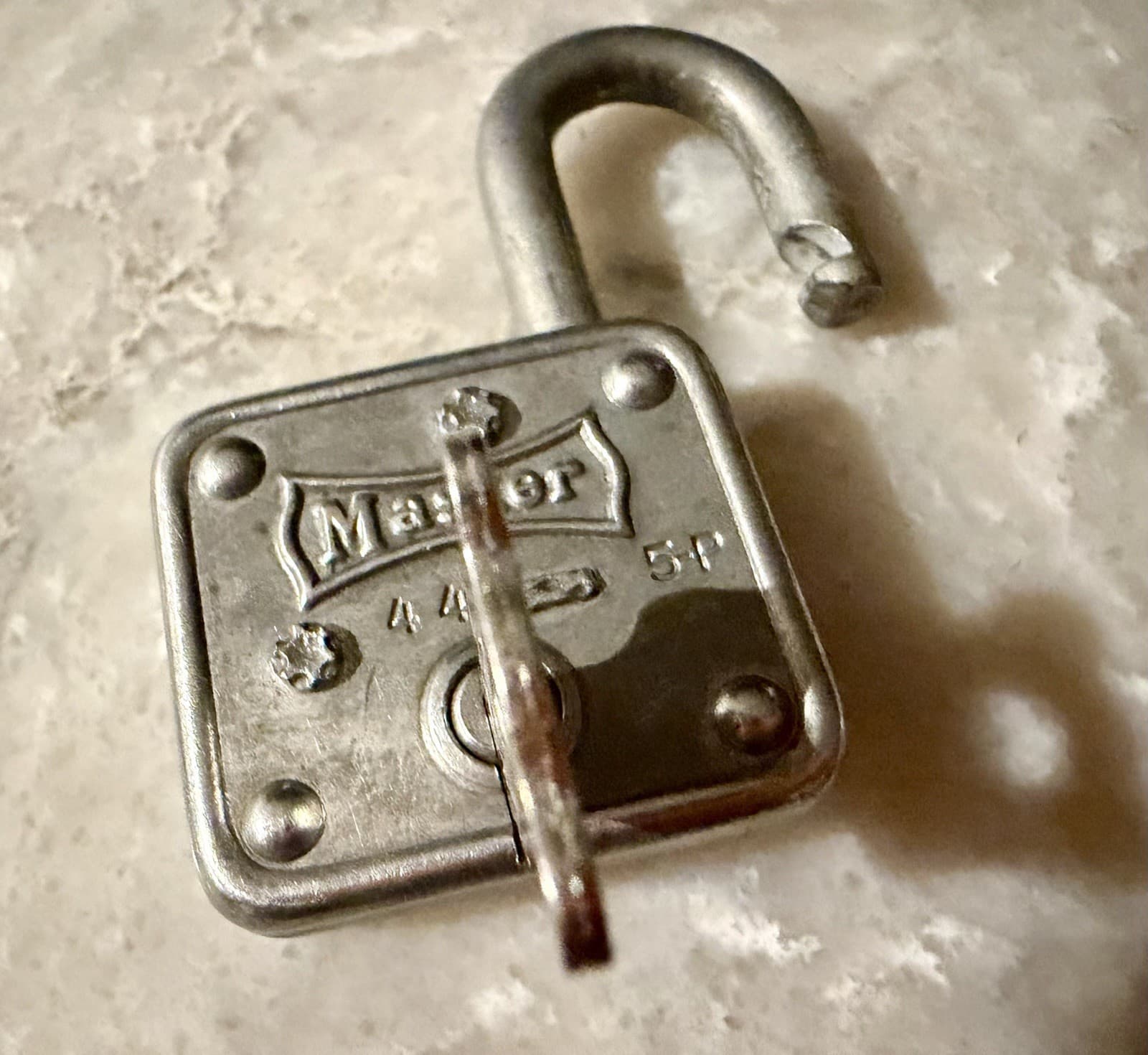 Vintage Master Lock Padlocks Models 85 & 44 5P w/ Keys Made USA Pair - Thumbnail 7