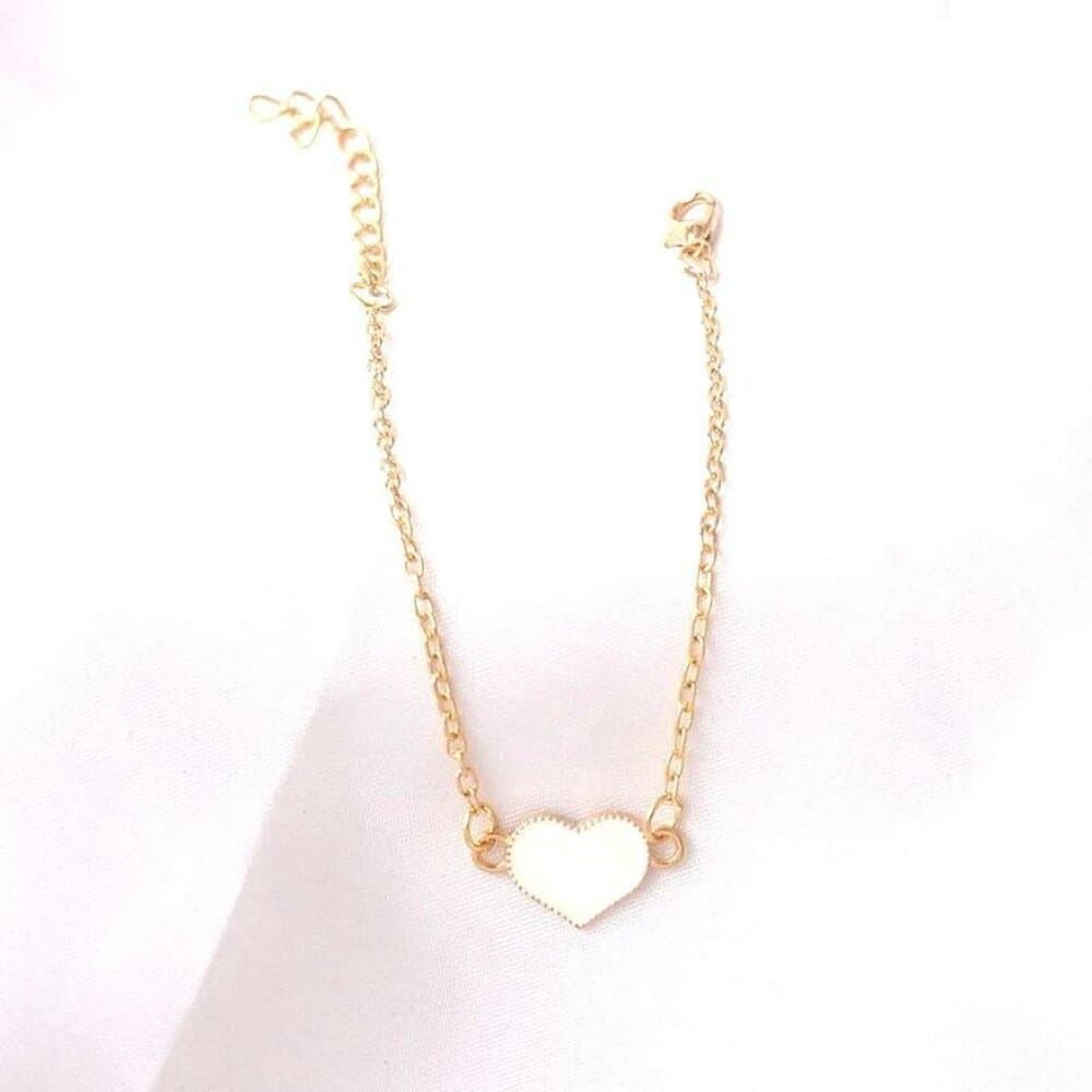 Kylie Anna Marie Sweet Heart Minimalist Bracelet Creamy White Gift Packaged - Thumbnail 9