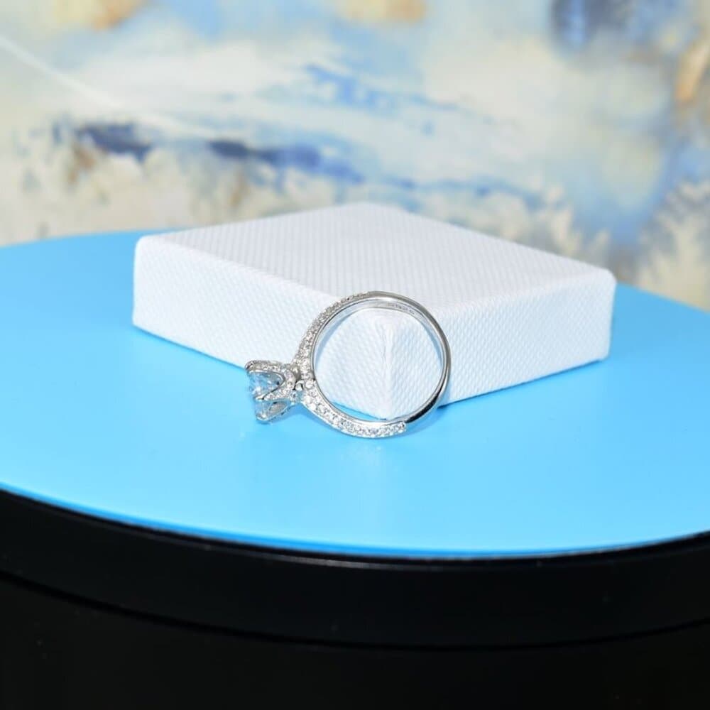 Kyra Brilliance Size 7 Cubic Zirconia 925 Sterling Silver Ring Gift Boxed - Thumbnail 3