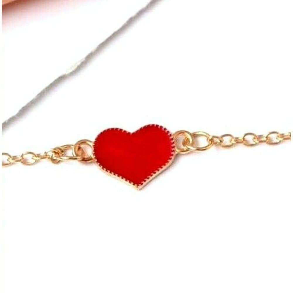 Kylie Anna Marie Sweet Heart Minimalist Bracelet Crimson Red Gift Packaged - Thumbnail 2
