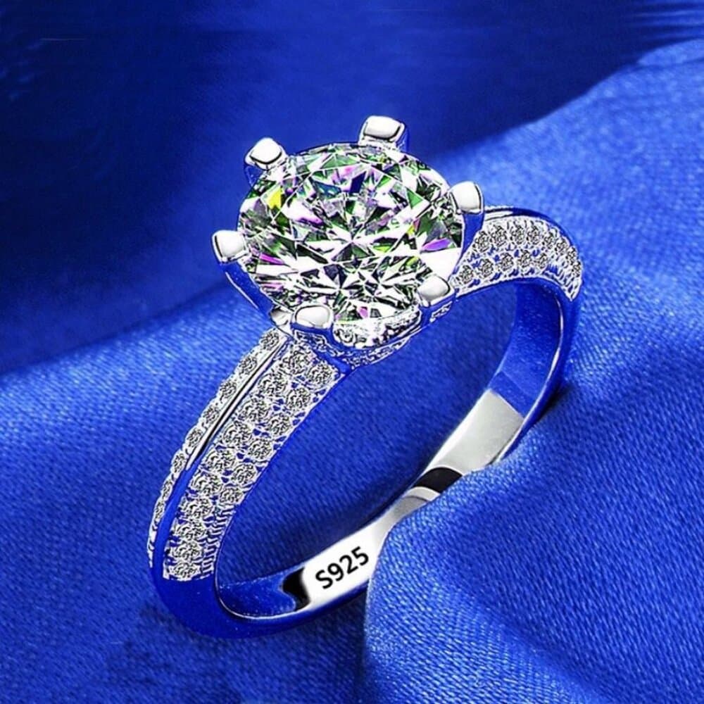 Kyra Brilliance Size 6 Cubic Zirconia 925 Sterling Silver Ring Gift Boxed - Thumbnail 9