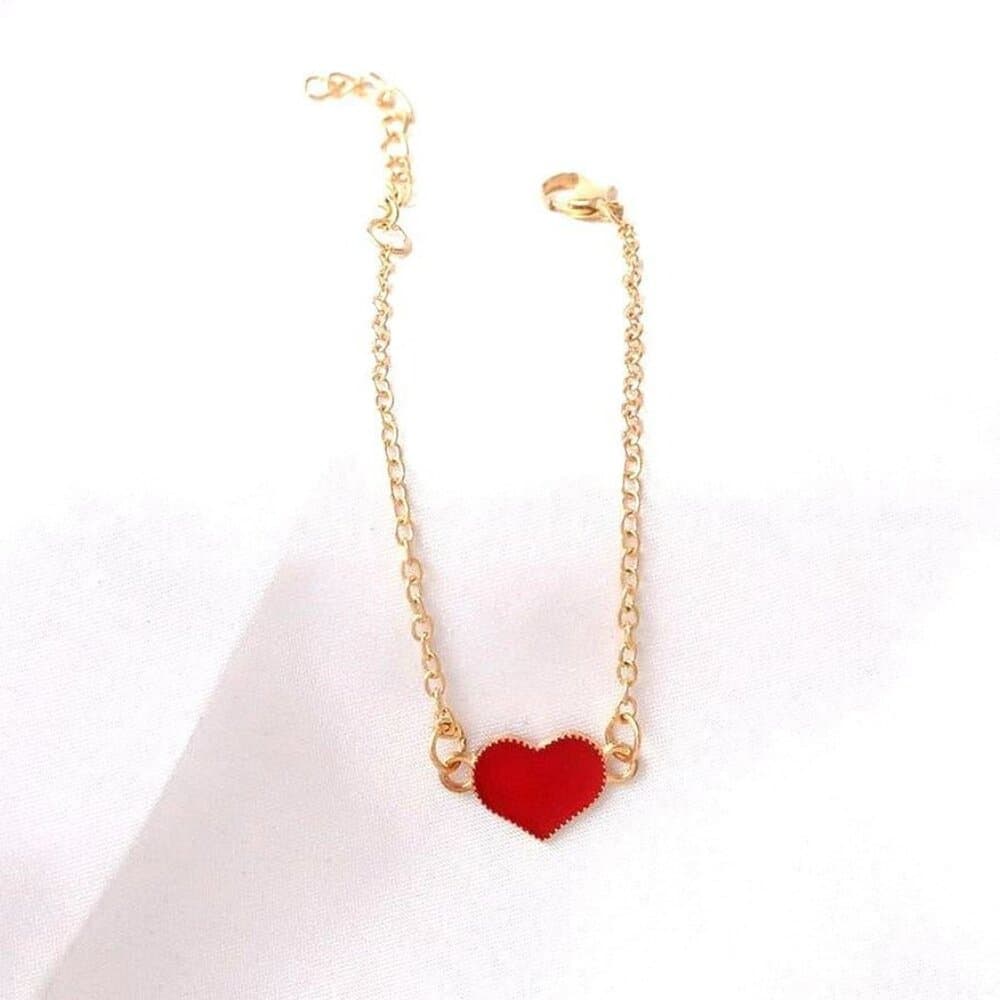 Kylie Anna Marie Sweet Heart Minimalist Bracelet Crimson Red Gift Packaged - Thumbnail 9