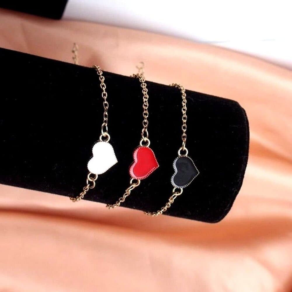 Kylie Anna Marie Sweet Heart Minimalist Bracelet Crimson Red Gift Packaged - Thumbnail 4