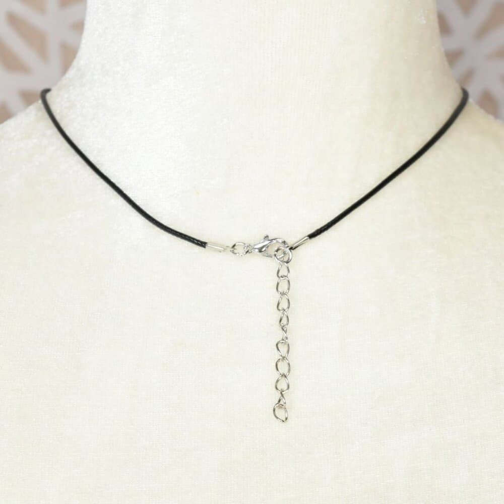 Lexie Tourmaline Pink Rhombus Crystal Charm Pendant Leather Necklace Gift Boxed - Thumbnail 4