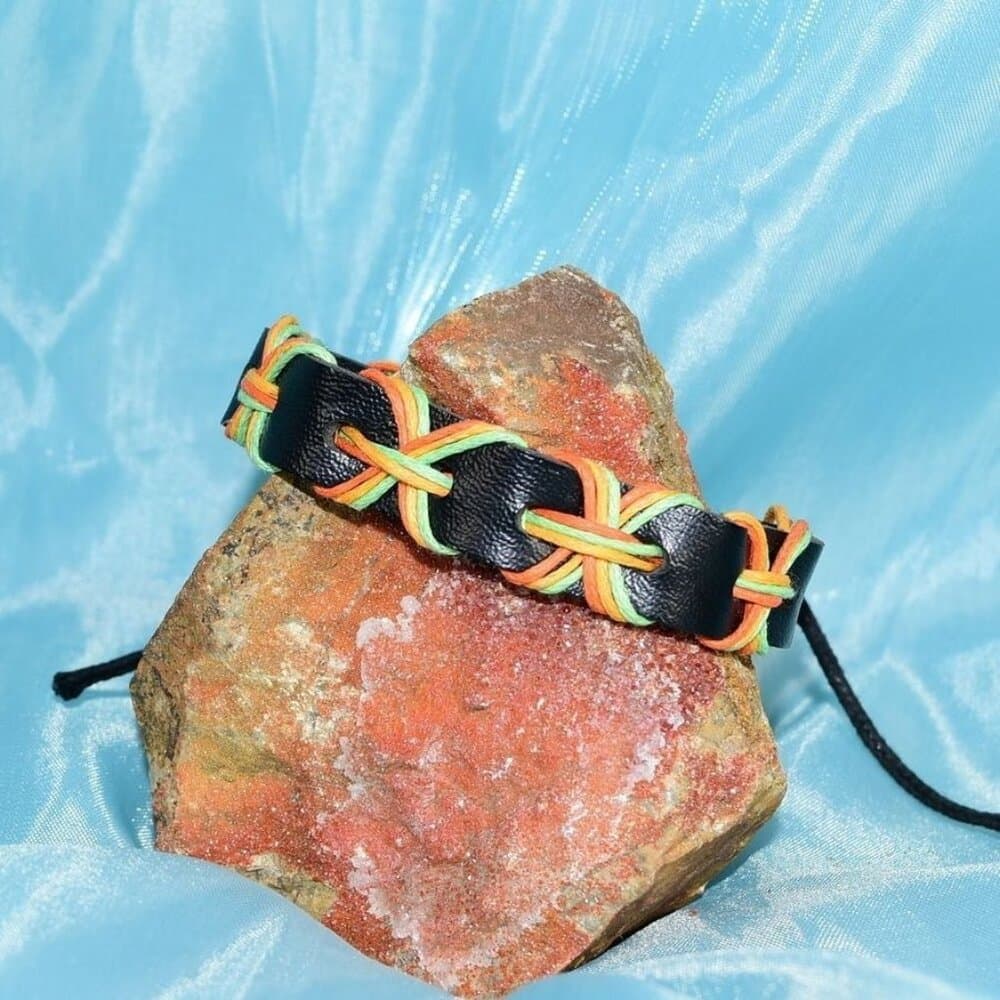Kelly Crossover Bohemian Sliding Wax Tie Leather Bracelet Gift Packaged - Thumbnail 8